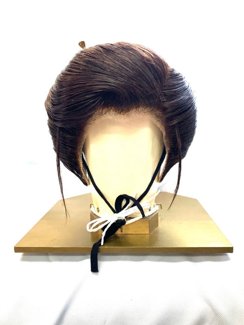 夜会巻き(自然色)中大サイズ、中古舞踊かつら、日本髪かつら、大衆演劇かつら