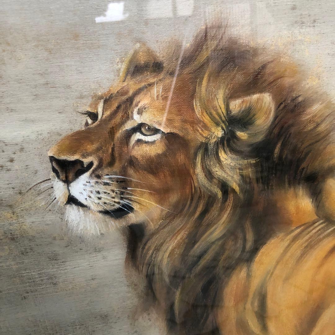 ライオン　額絵　30号