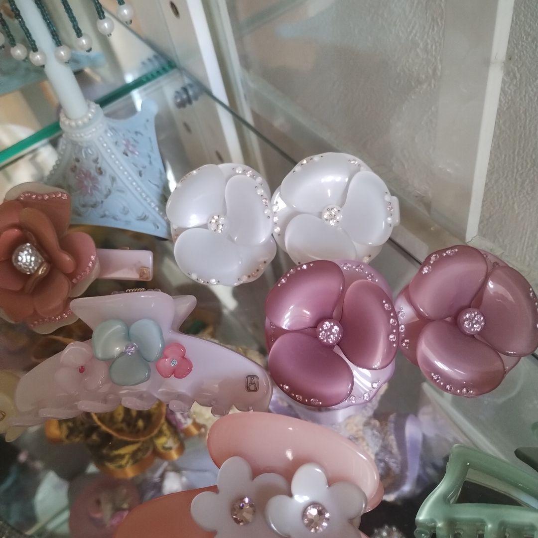 ②ー1 入手困難➠➠アレクサンドルドゥパリスワロフスキーパープル双子カメリア