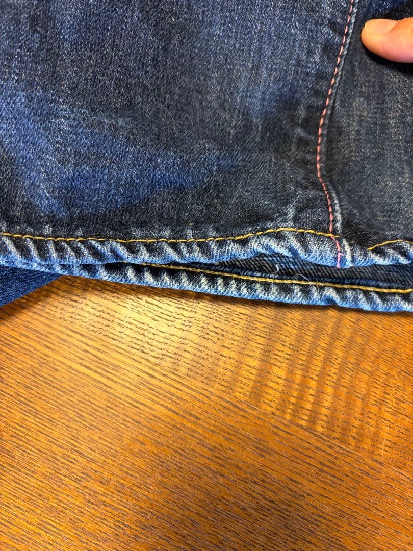 桃太郎ジーンズ 出陣ミドルストレート ジッパーフライ w34