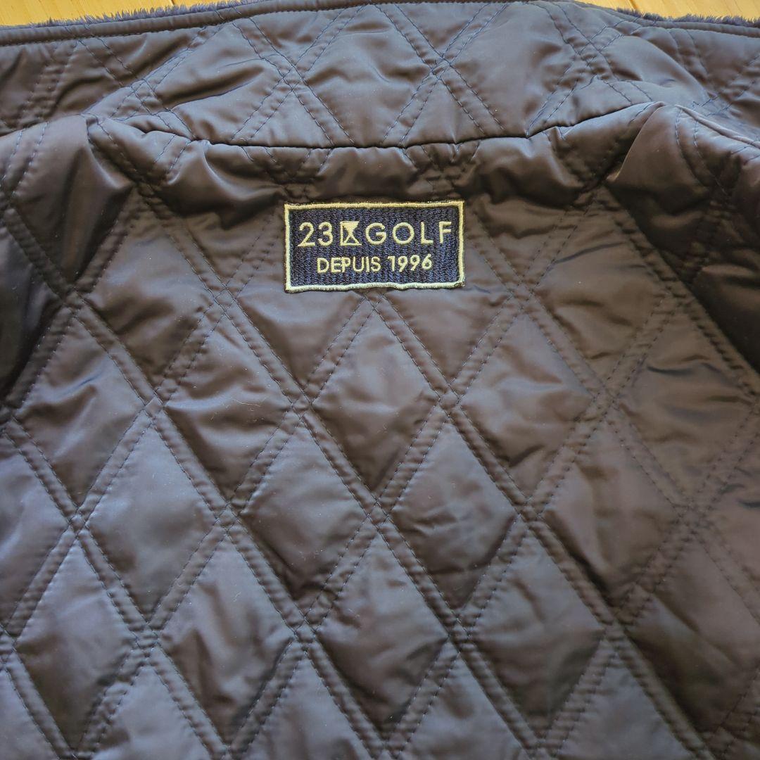 ２３区GOLF　ネイビー キルティング ノースリーブワンピース