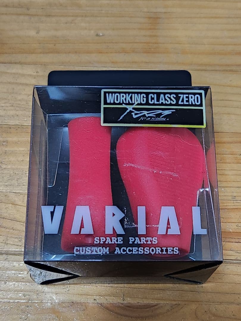 新品未使用　バリアル　ハンドルノブ　レッド　フラット　DRT