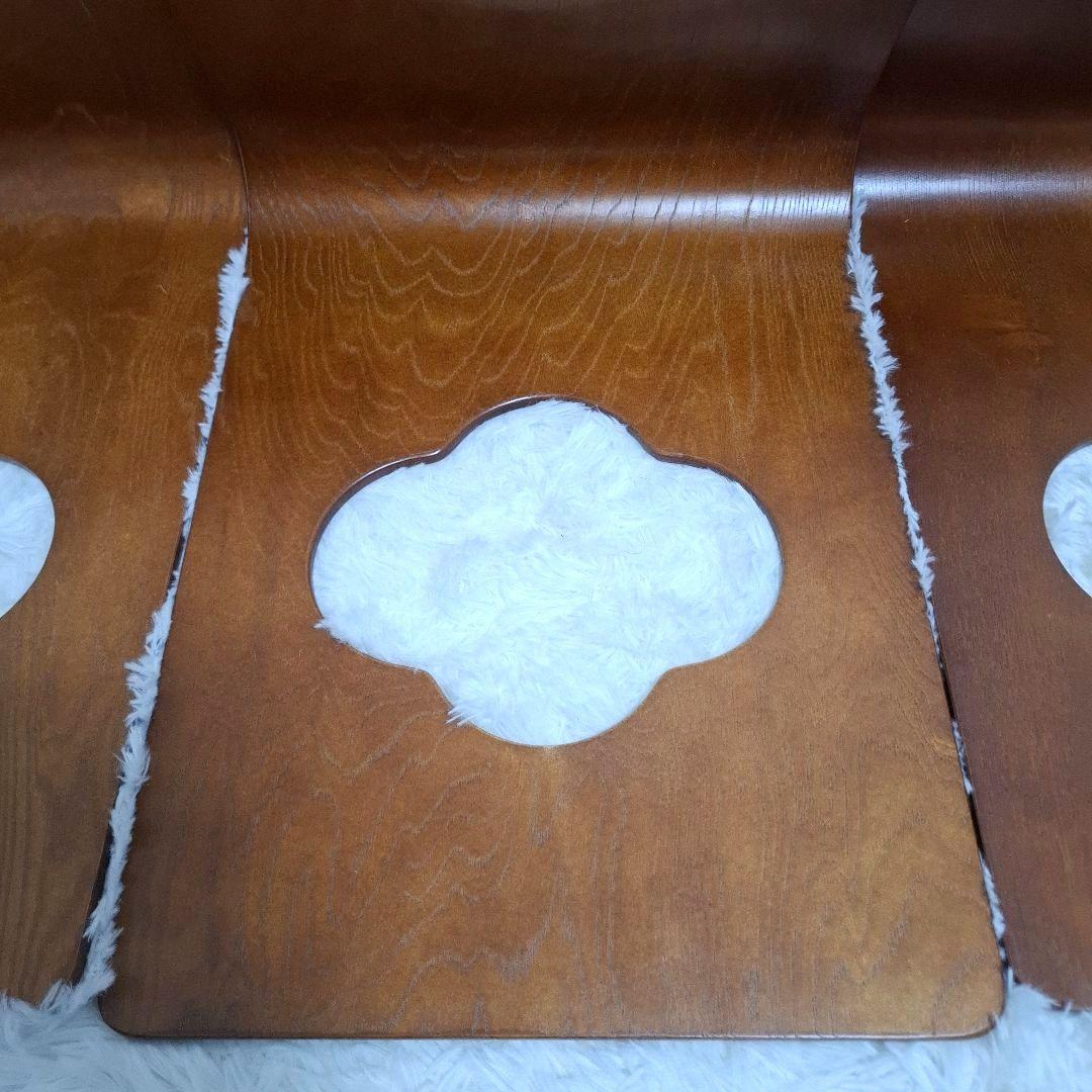 【美品】光製作所 木製座椅子 曲げ座椅子 和座椅子 旅館椅子 6脚セット