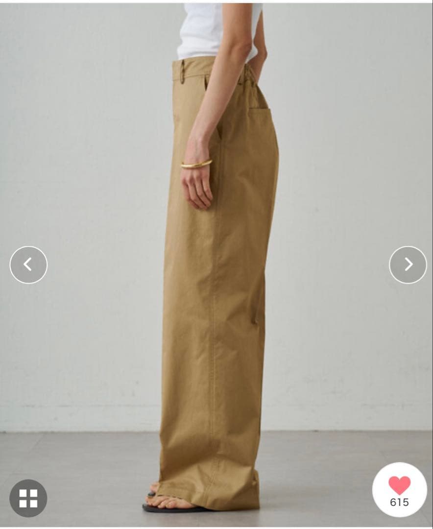 新品タグ付☆ラウンジドレス☆ ノータックチノパンツ☆ベージュ