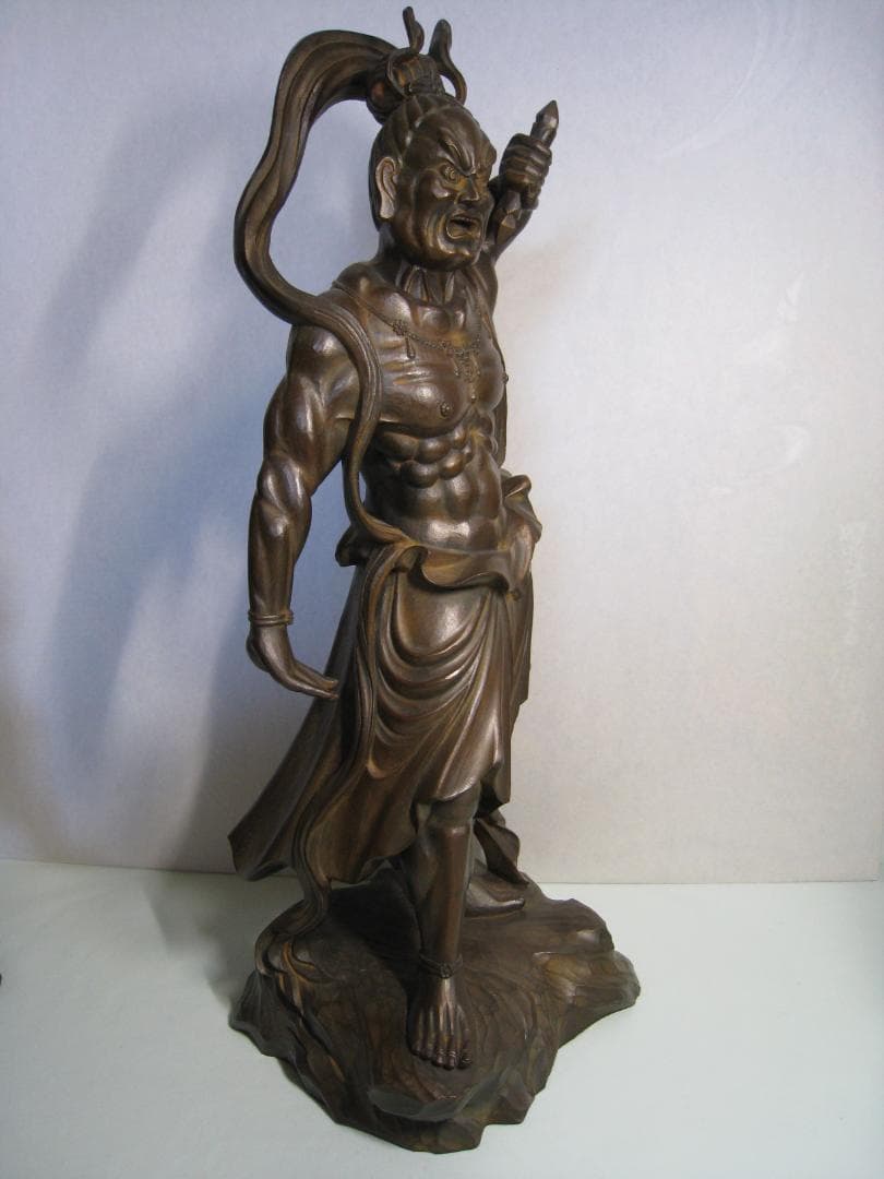 高村光雲　【仁王尊像】ブロンズ製　阿吽と吽形の一対