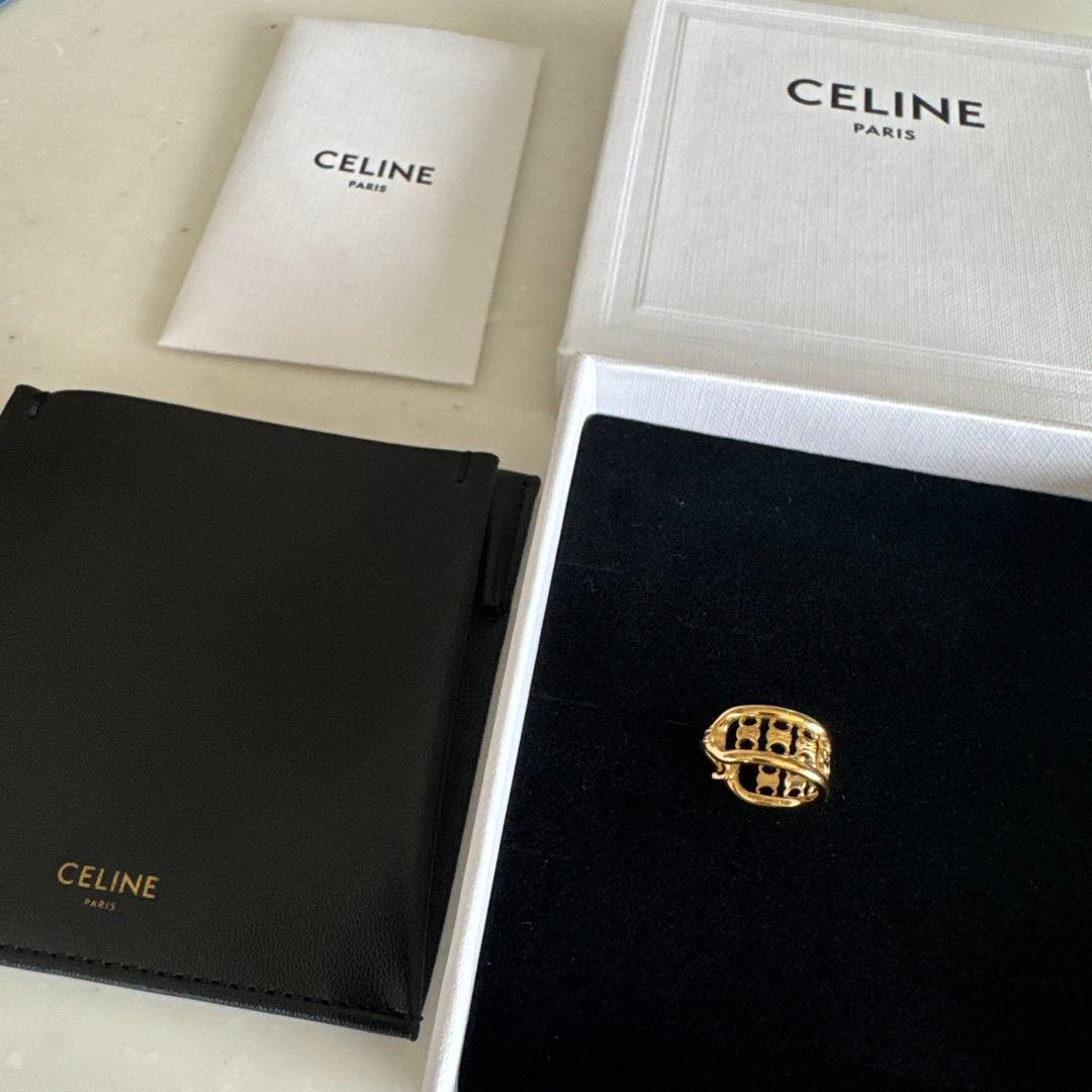 CELINE セリーヌ トリオンフ マルチフープ ピアス　片耳　レザーケース付