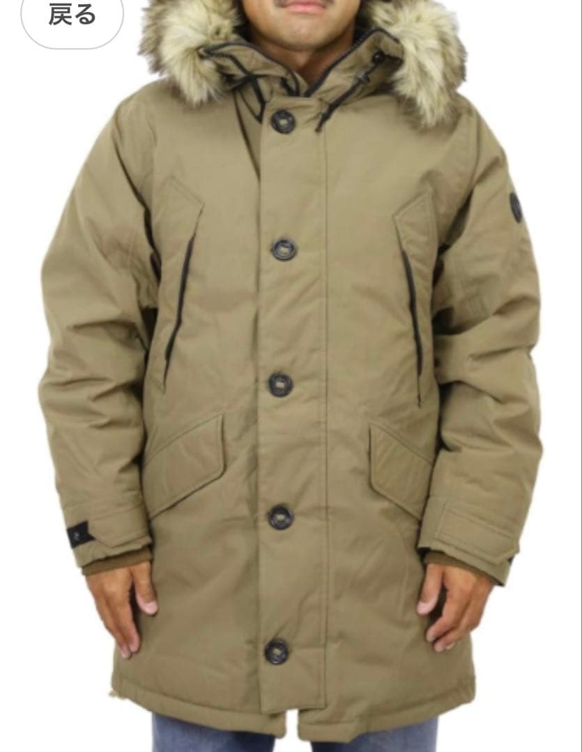 POLO RALPH LAUREN メンズ ファー付きフード ダウンジャケット