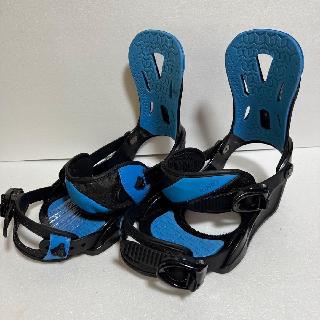MLサイズ スノーボード ビンディング ブラック/ブルー　黒色青