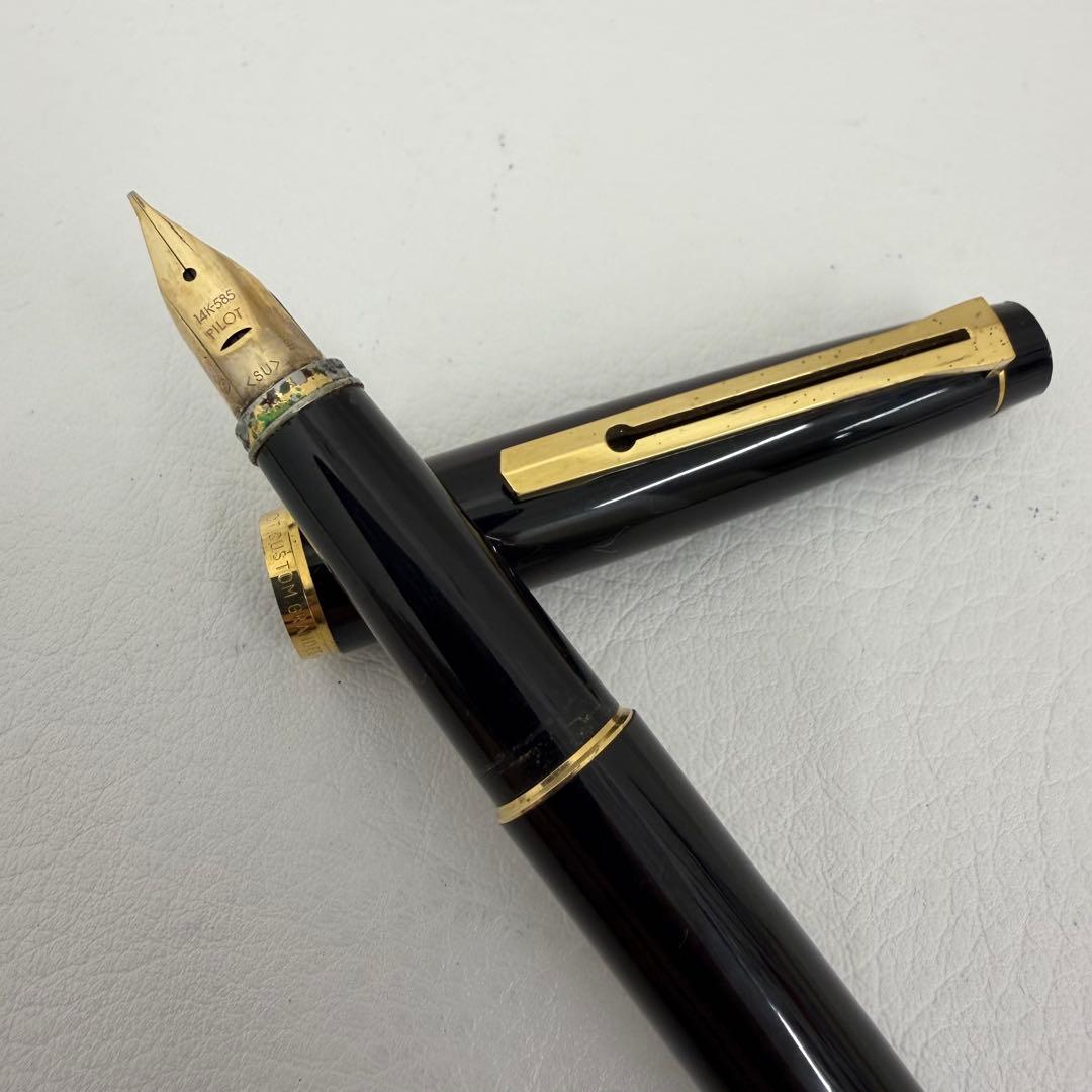 P23【万年筆】パイロット　PILOT 14K K14 585 黒