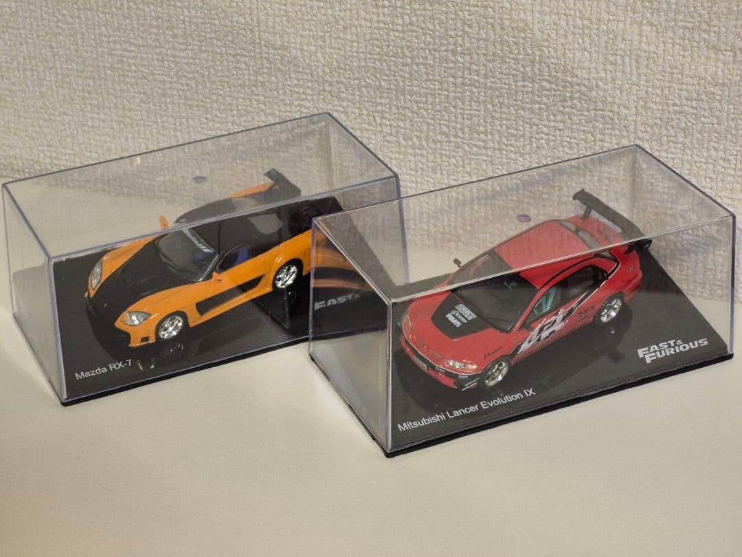 1/43　ワイルドスピード カーコレクション　RX-7／ランエボ