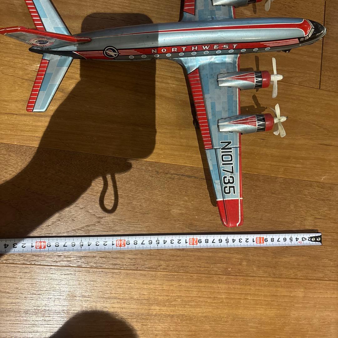ブリキ　飛行機　ノースウェスト　DC4