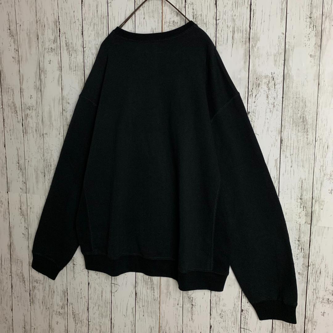 【希少XLサイズ】ブラックアイパッチ☆取扱注意ビッグ刺繍ロゴスウェット2261.