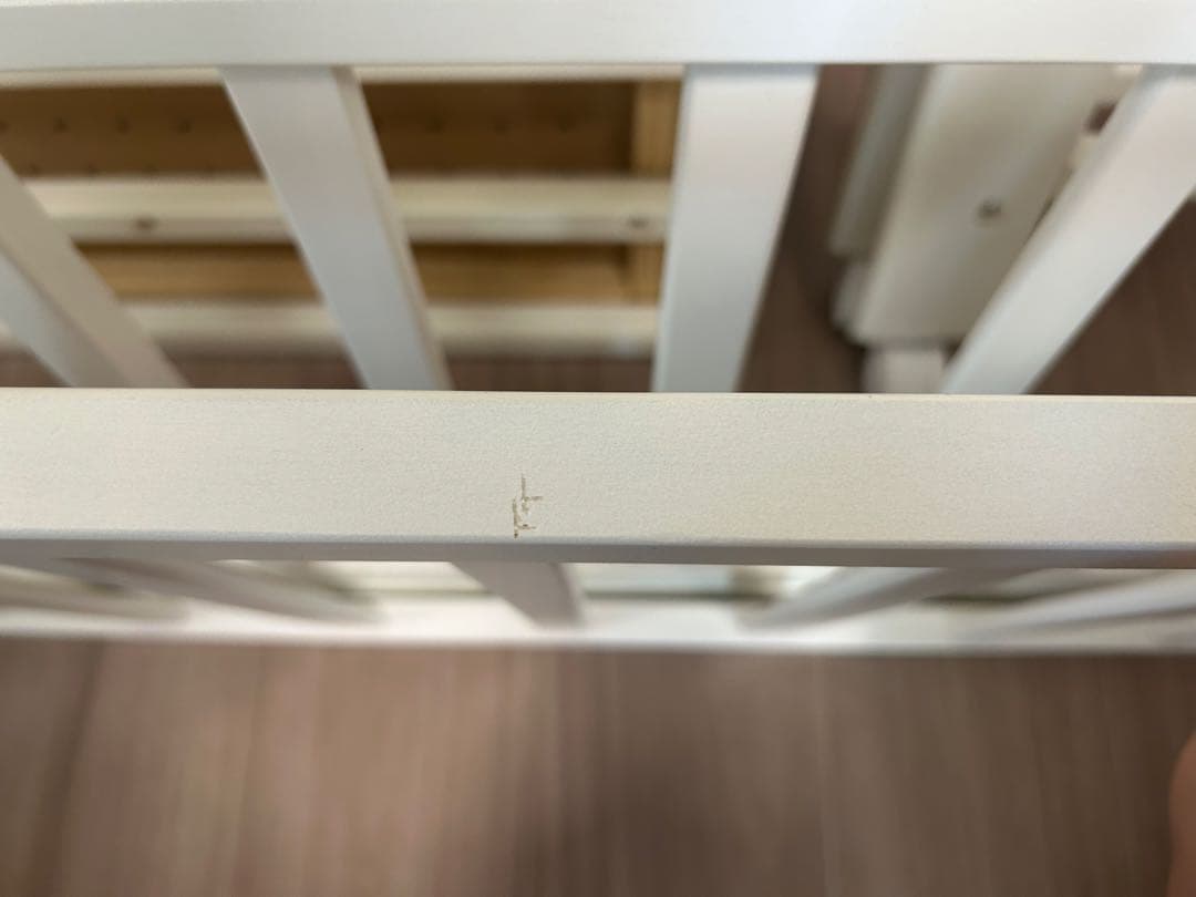 KATOJI ベビーベッド ホワイト 下段収納付き 手渡し 可