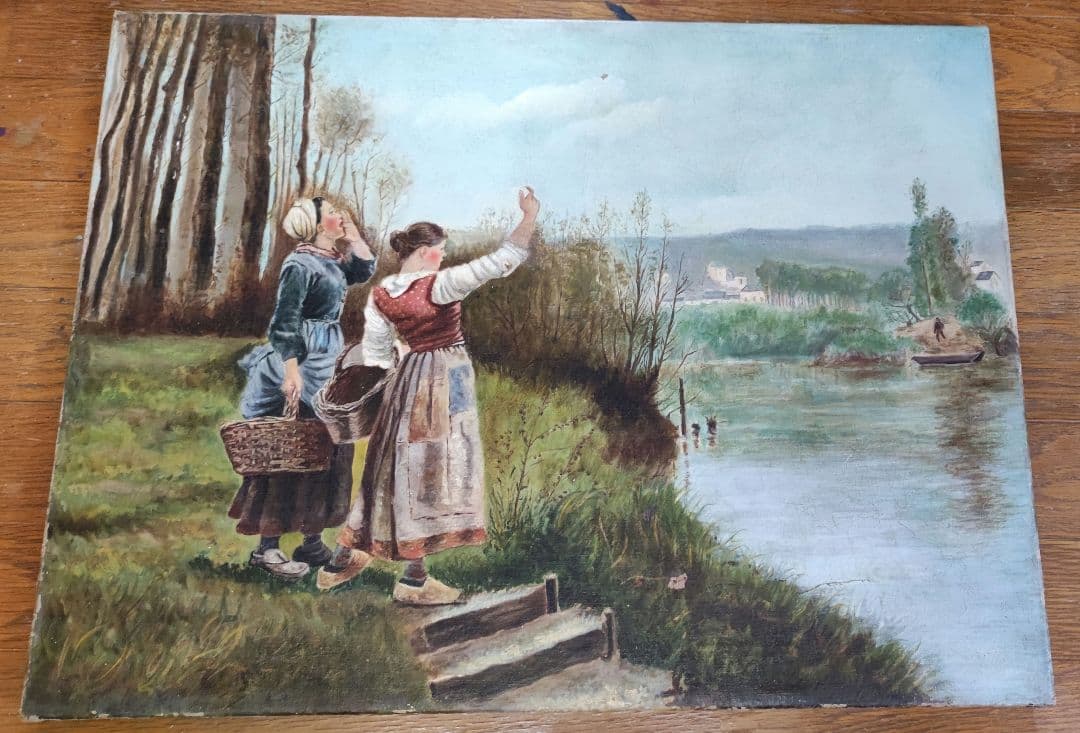 約150年前　フランスアンティーク 油絵