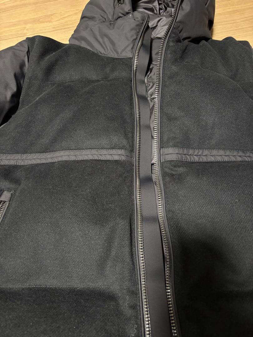 定価99000円　DUNO PALM ウールナイロン フーデッドダウンジャケット