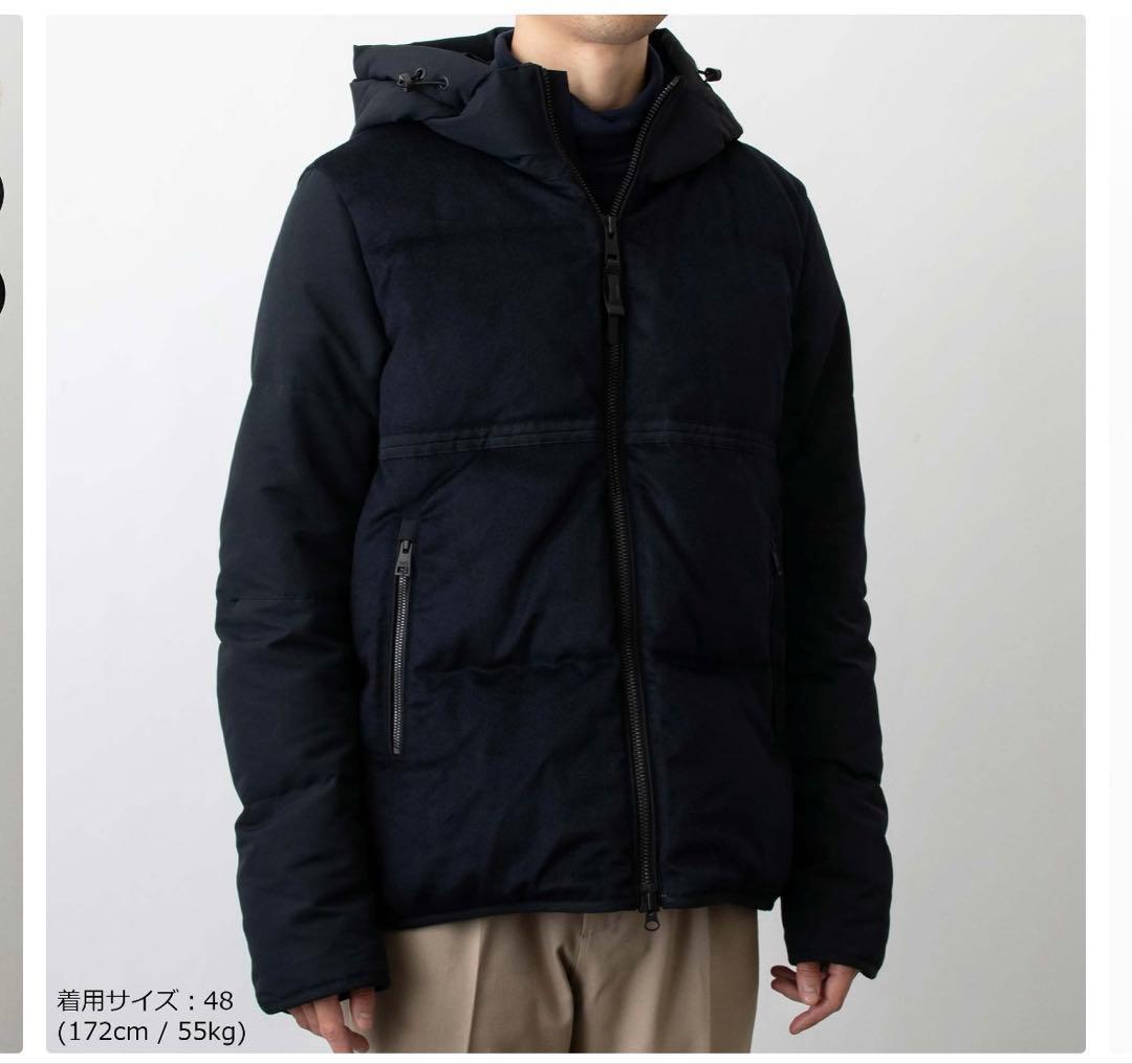 定価99000円　DUNO PALM ウールナイロン フーデッドダウンジャケット