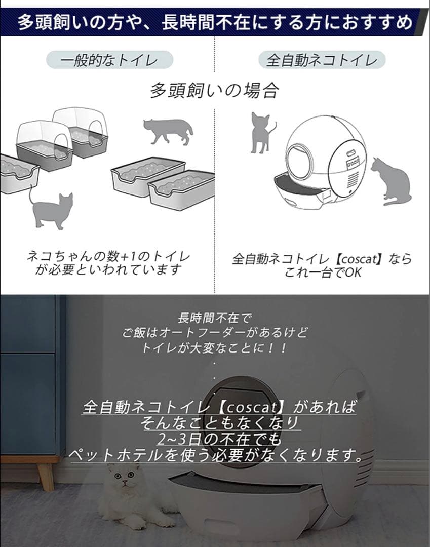全自動猫トイレ 説明書あり els pet / coscat