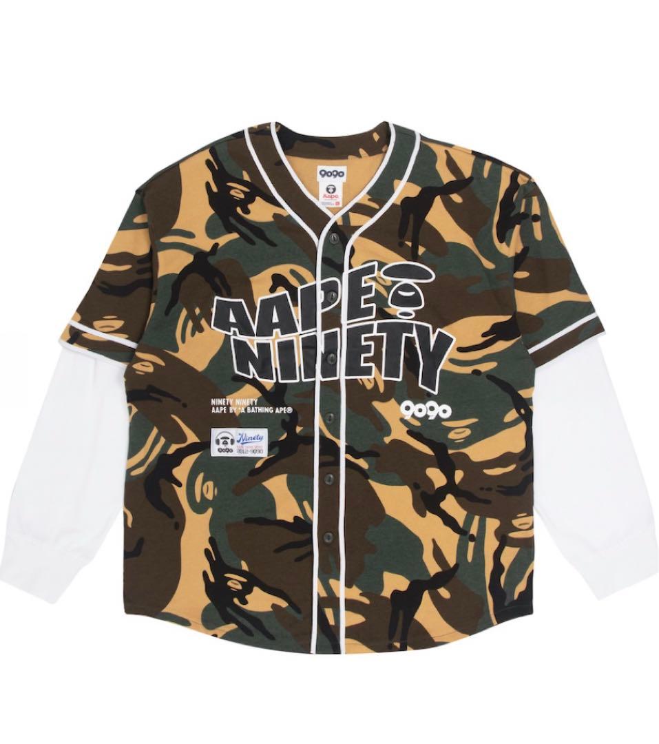 Aape ベースボールシャツ カモフラージュ 9090