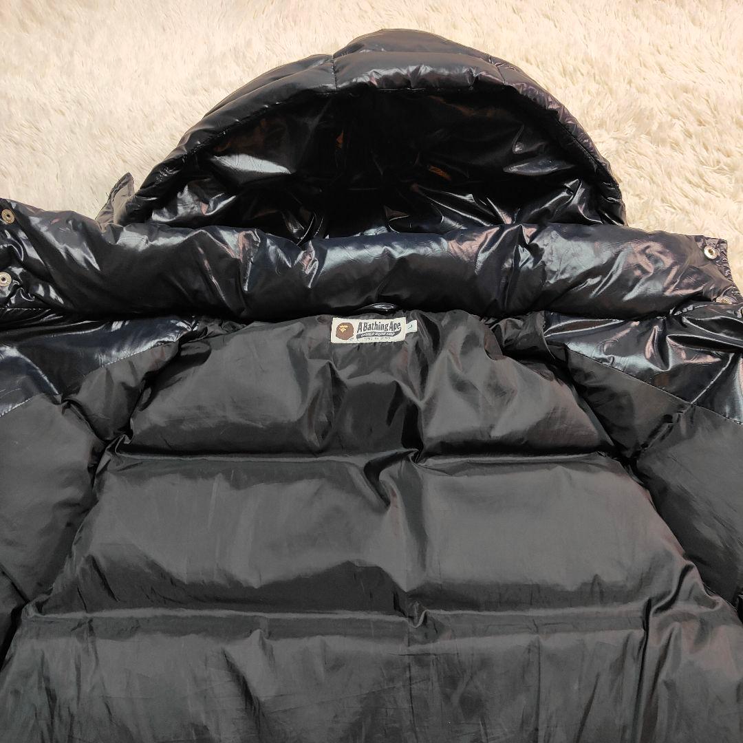 極美品✨カモフラ✨アベイシングエイプ 金属ロゴ 2WAY ダウンベスト ブラック