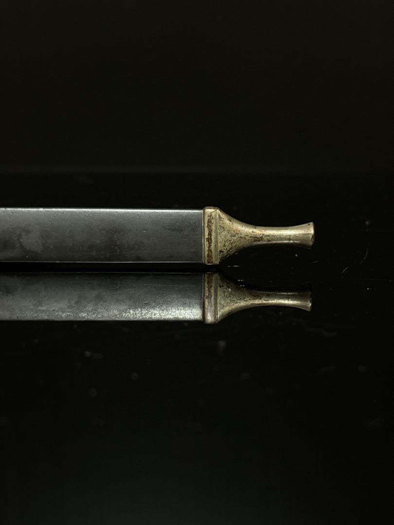 江戸期 四分一 小柄 金銀象嵌 人物図 煙管 キセル 喫煙具