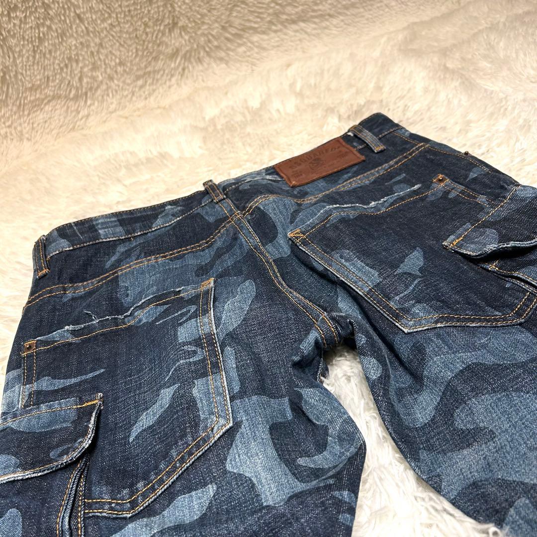 DSQUARED2 カモフラ ジーンズ 48 カーゴパンツデザイン 迷彩