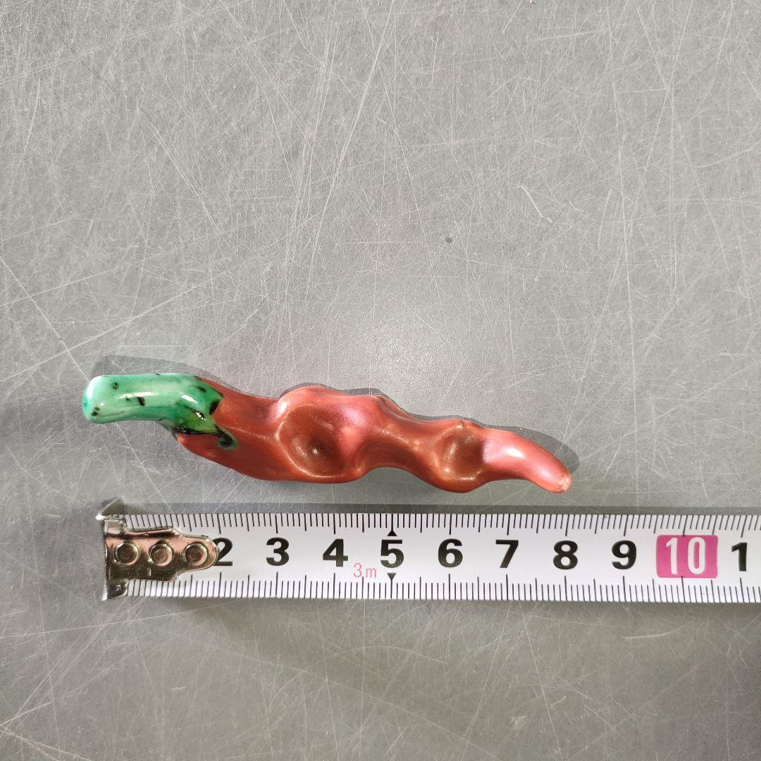 A1202-5/九谷焼/須田菁華/色絵唐辛子箸置5客/共箱/和食器/懐石道具/