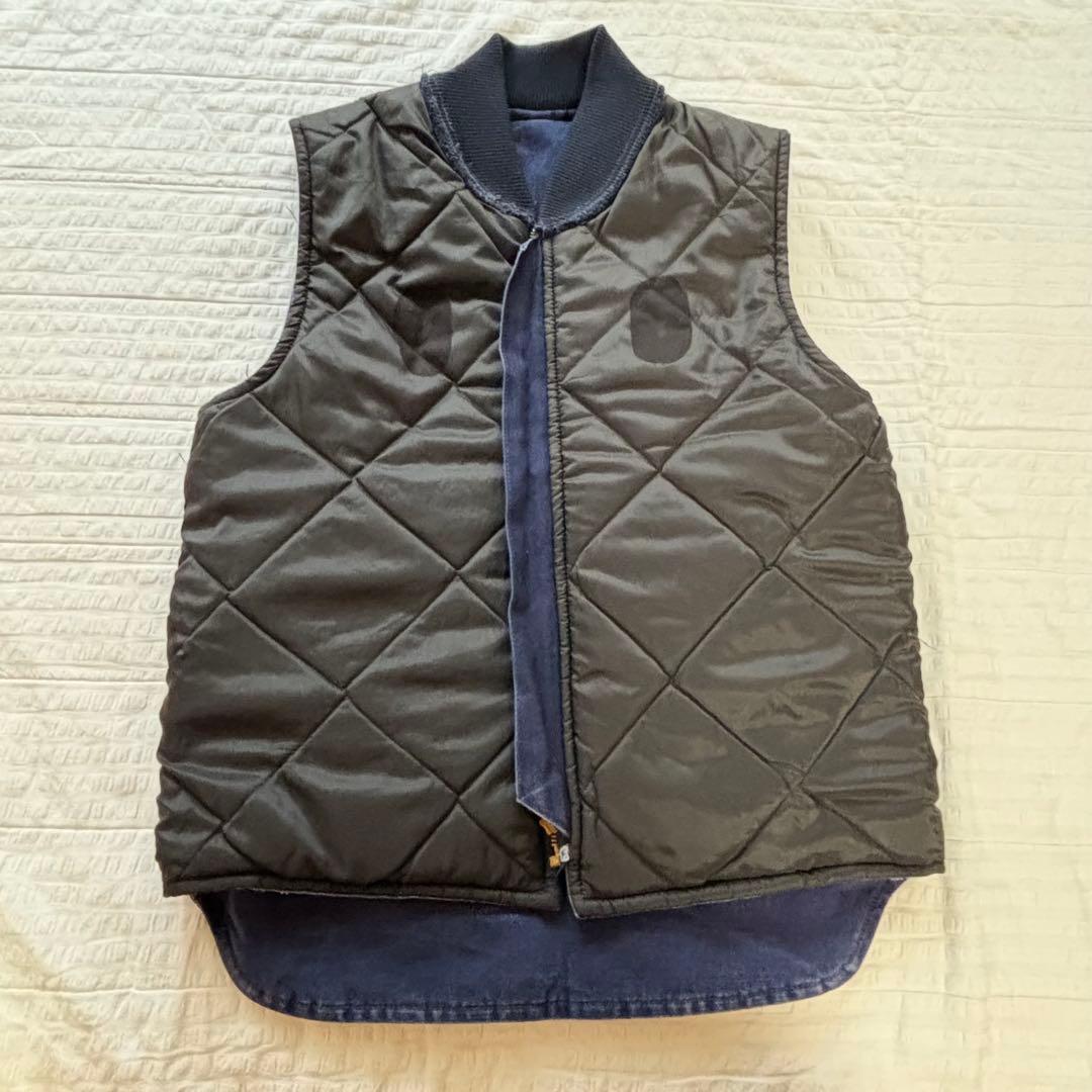 90's カーハート ベスト ネイビー ナス紺 フェード M ステューシー