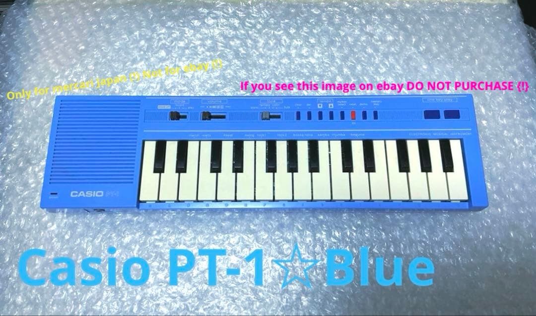 Casio PT-1☆ミニシンセサイザー☆ブルー☆超レアカラー☆