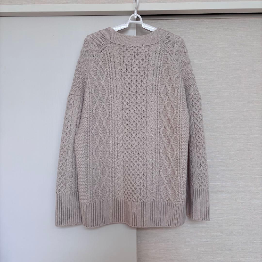 23区 ウールカシミヤ アランパターン カーディガン ¥29,700 サイズ38