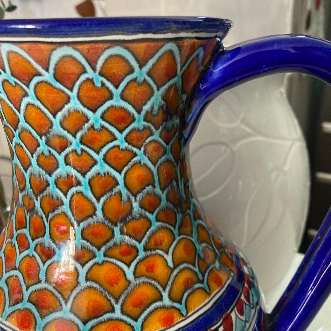 ceramica LAMAGAハンドペイントヴィンテージピッチャー