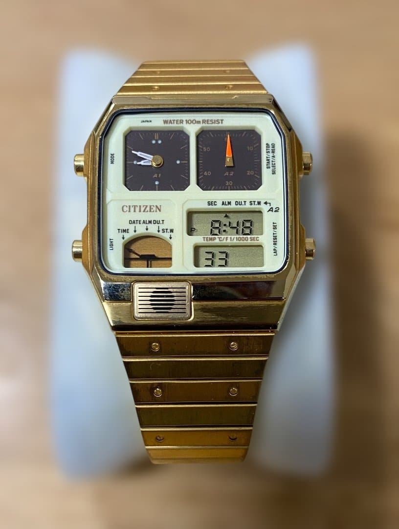 CITIZEN ANA-DIGI TEMP ゴールド 美品