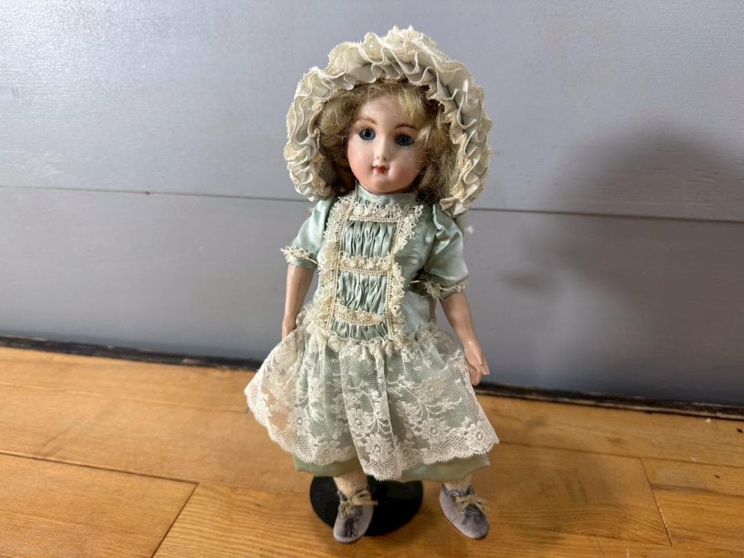 アンティーク ビスクドール ブルーアイ 人形 RW380