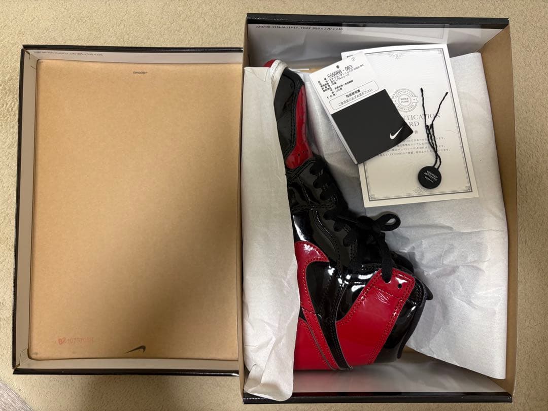 エアジョーダン1 HIGH OG パテントブレッド　27cm