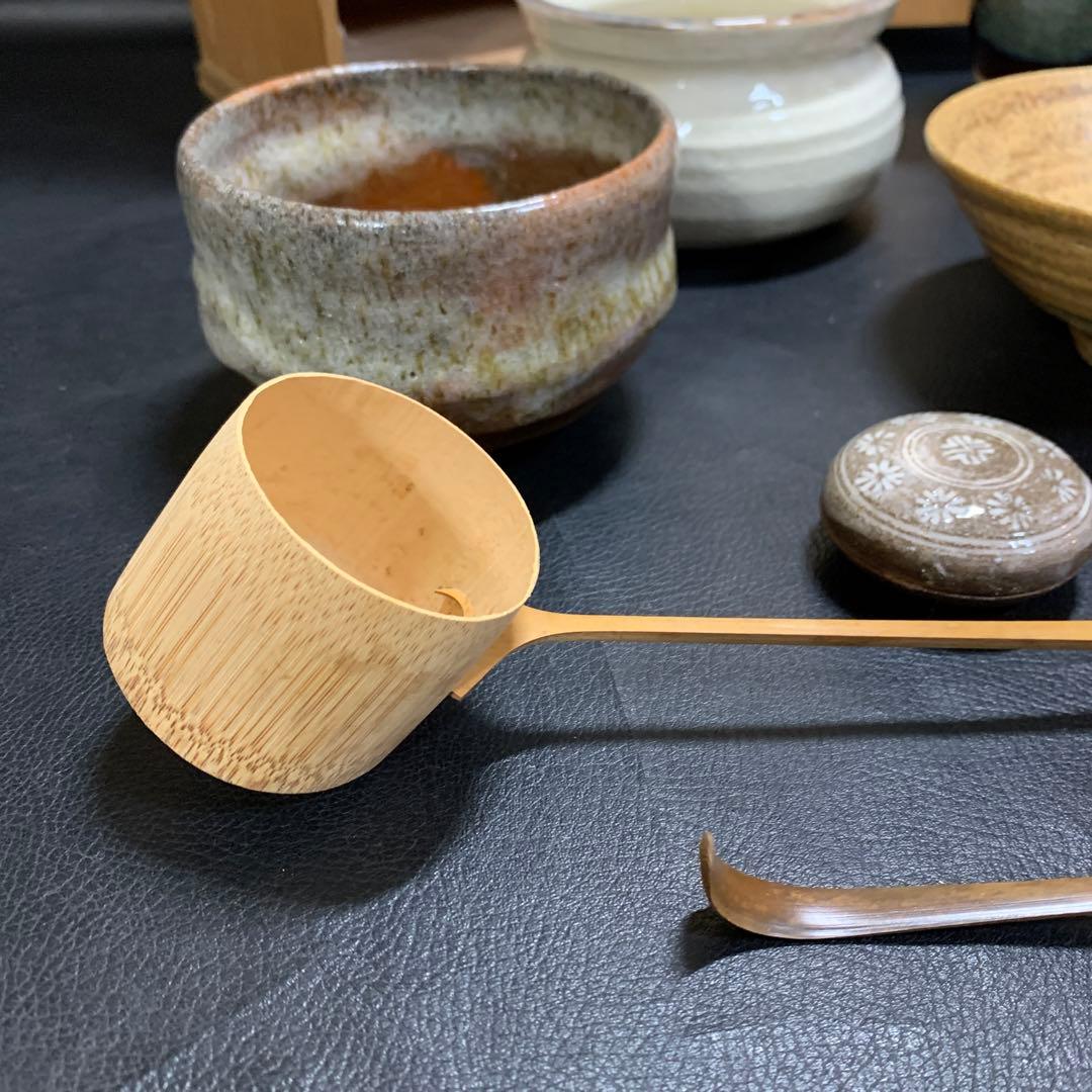 茶箱　茶道具セット　古物　歴史　棗　茶碗　水差し　茶灼　銘有