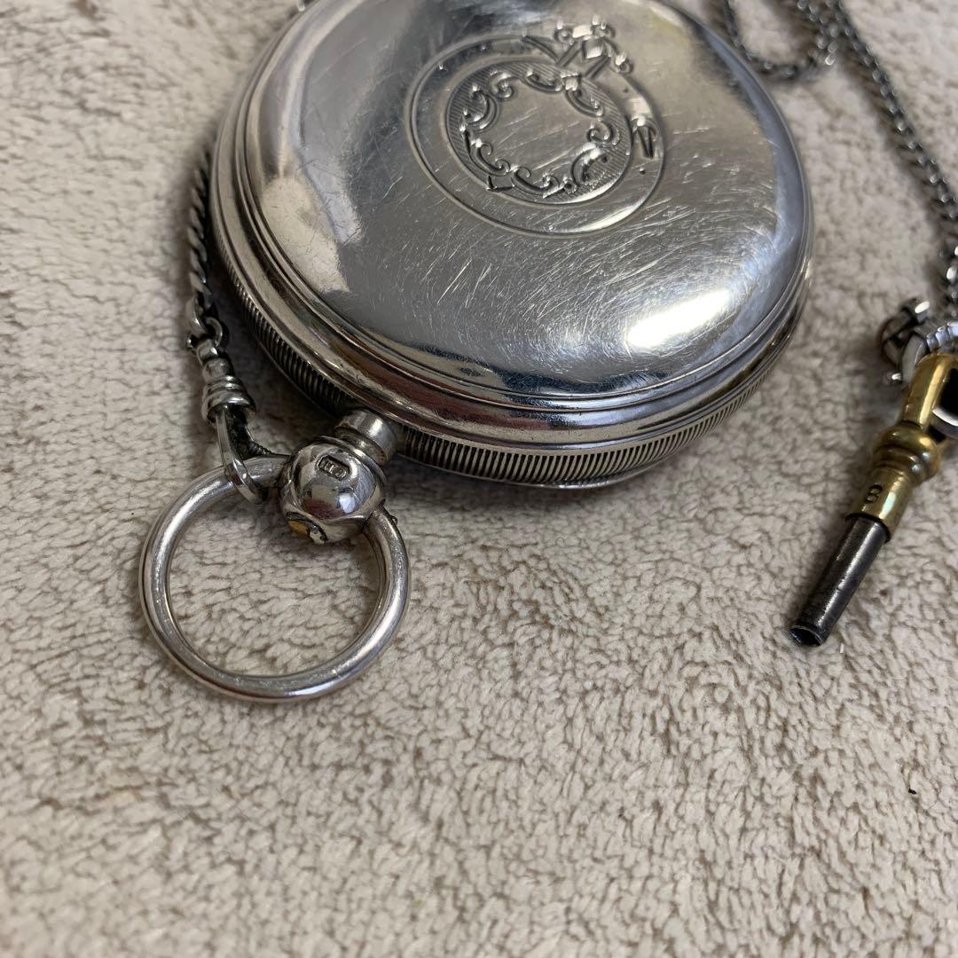 懐中時計　銀　可動品