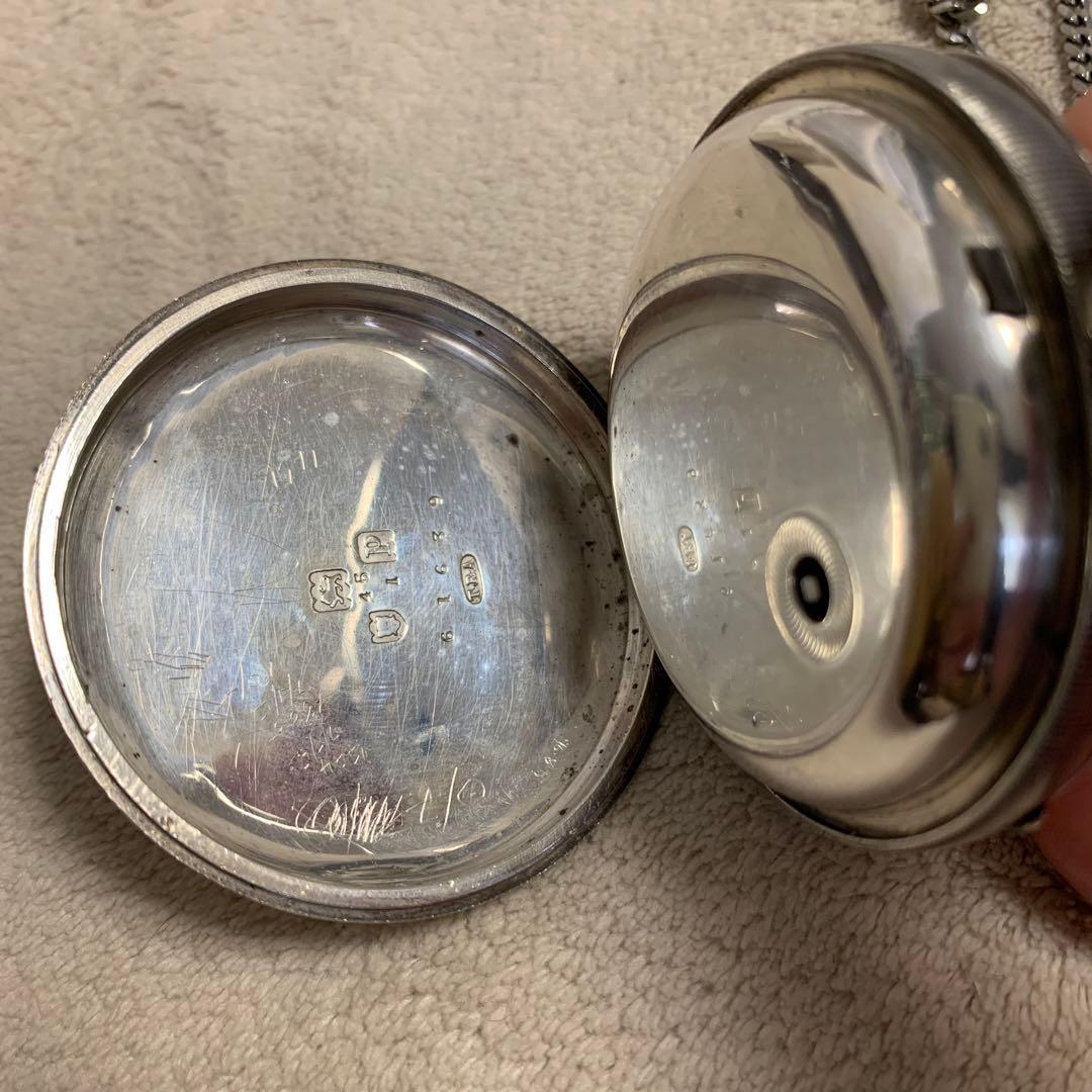 懐中時計　銀　可動品