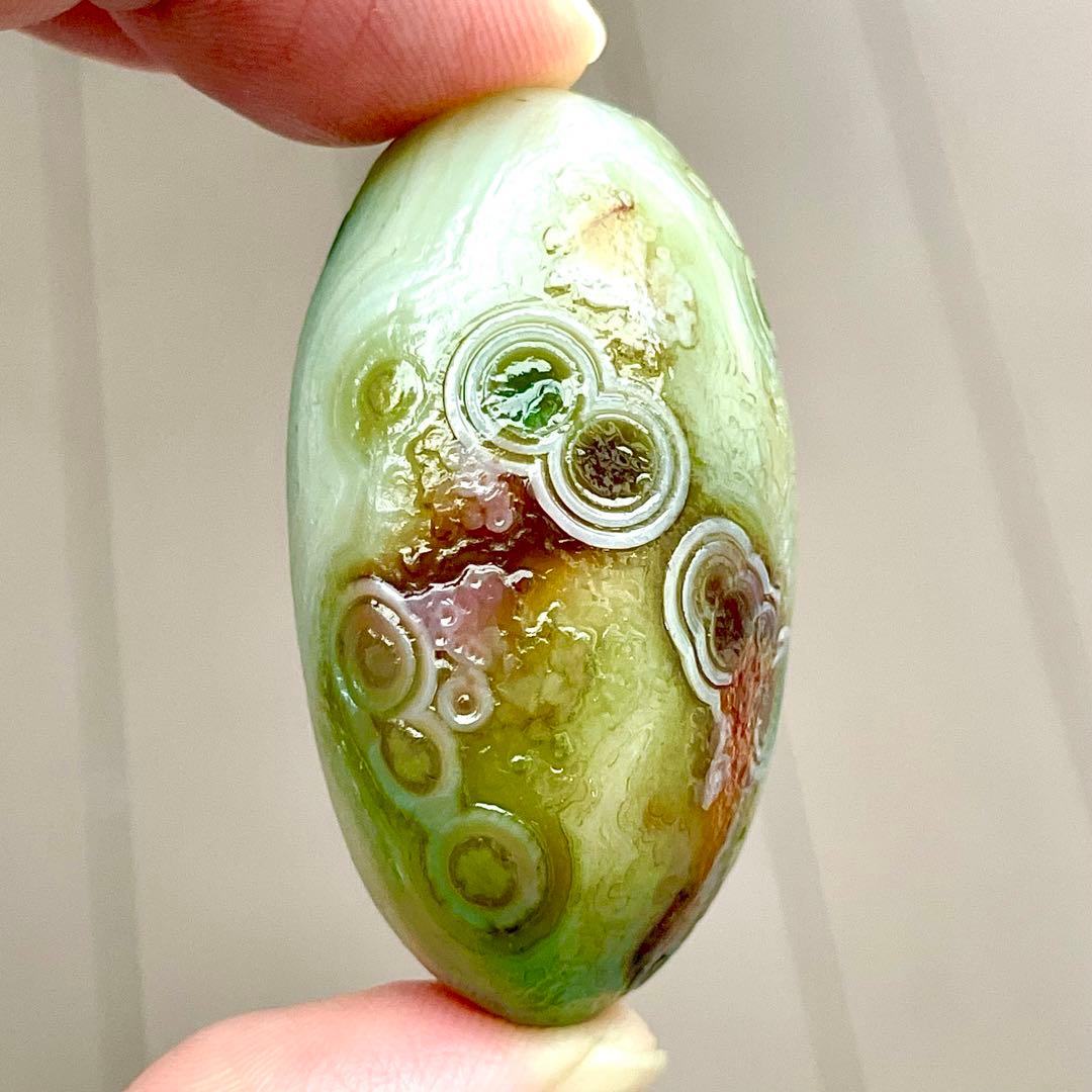 ゴビ瑪瑙 原石 S717 ゴビ石 天眼石 鉱物 標本 49.5ｇ