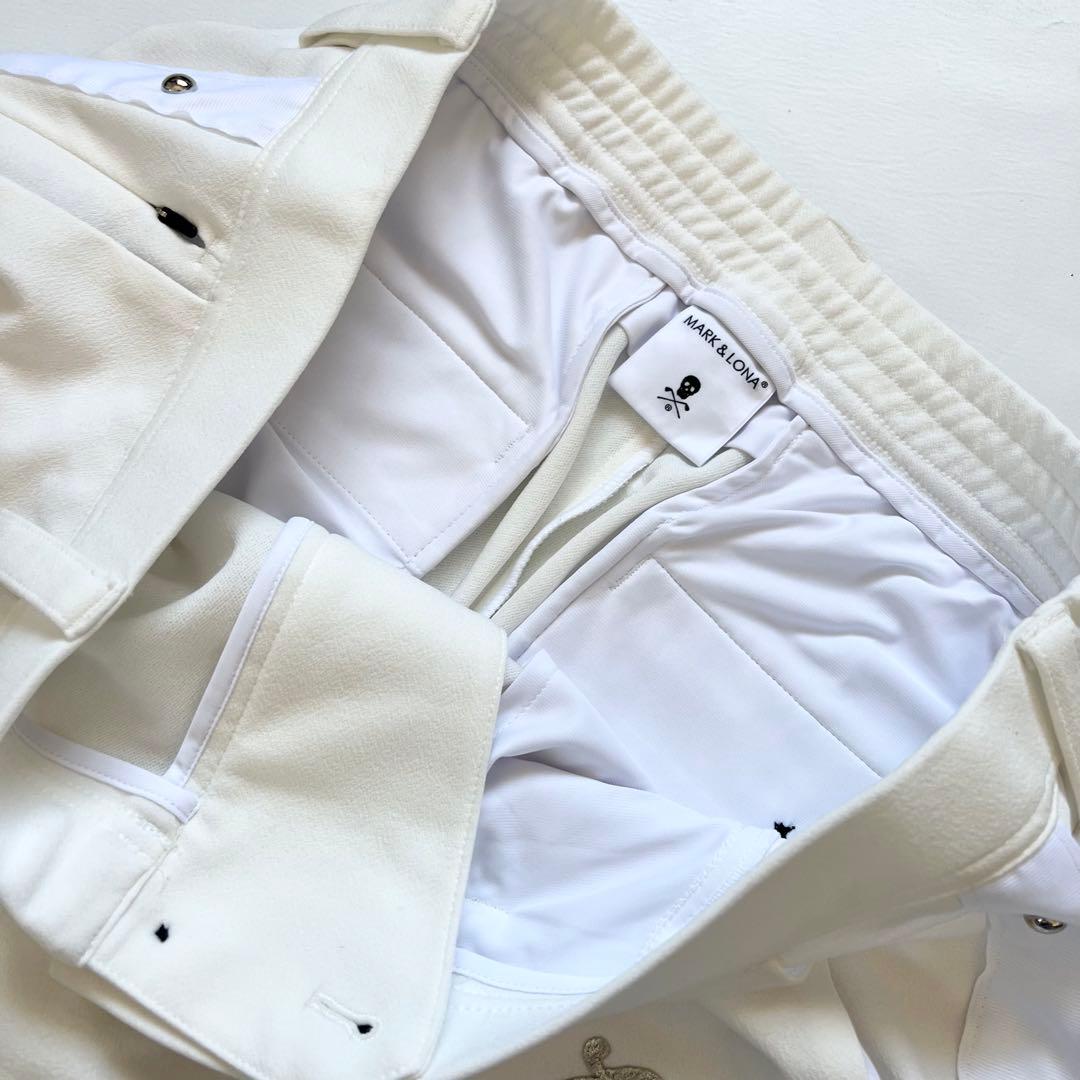 MARK&LONA マークアンドロナ　セットアップ　ベスト　パンツ　スタッズ　白