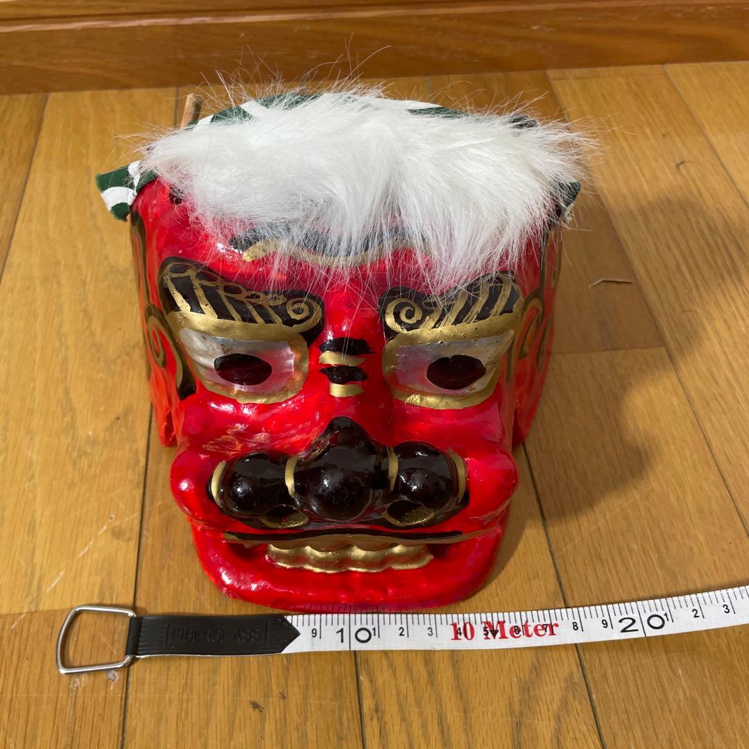 獅子頭 獅子舞 赤獅子 縁起物 魔除け 置物