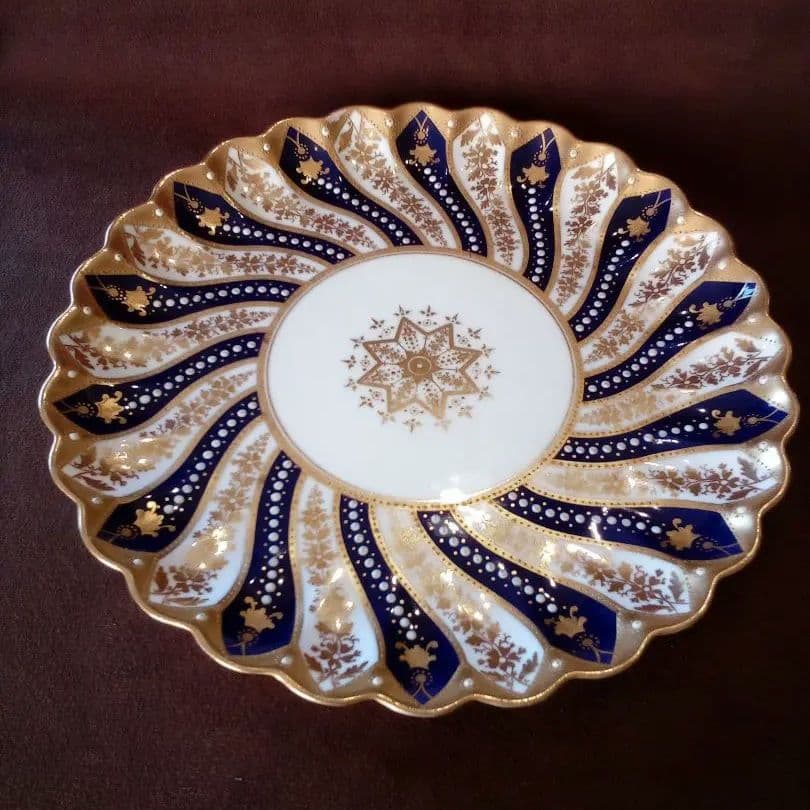 イギリス スポ—ド キャビネットプレ—ト ２枚 ( ペア ) 1887年