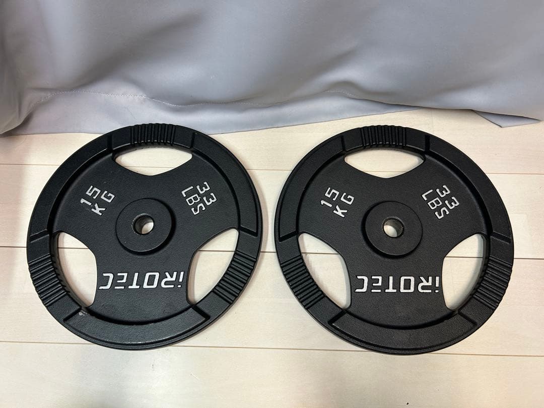 アイロテック　バーベルプレート　15キロ　2枚セット　合計30キロ