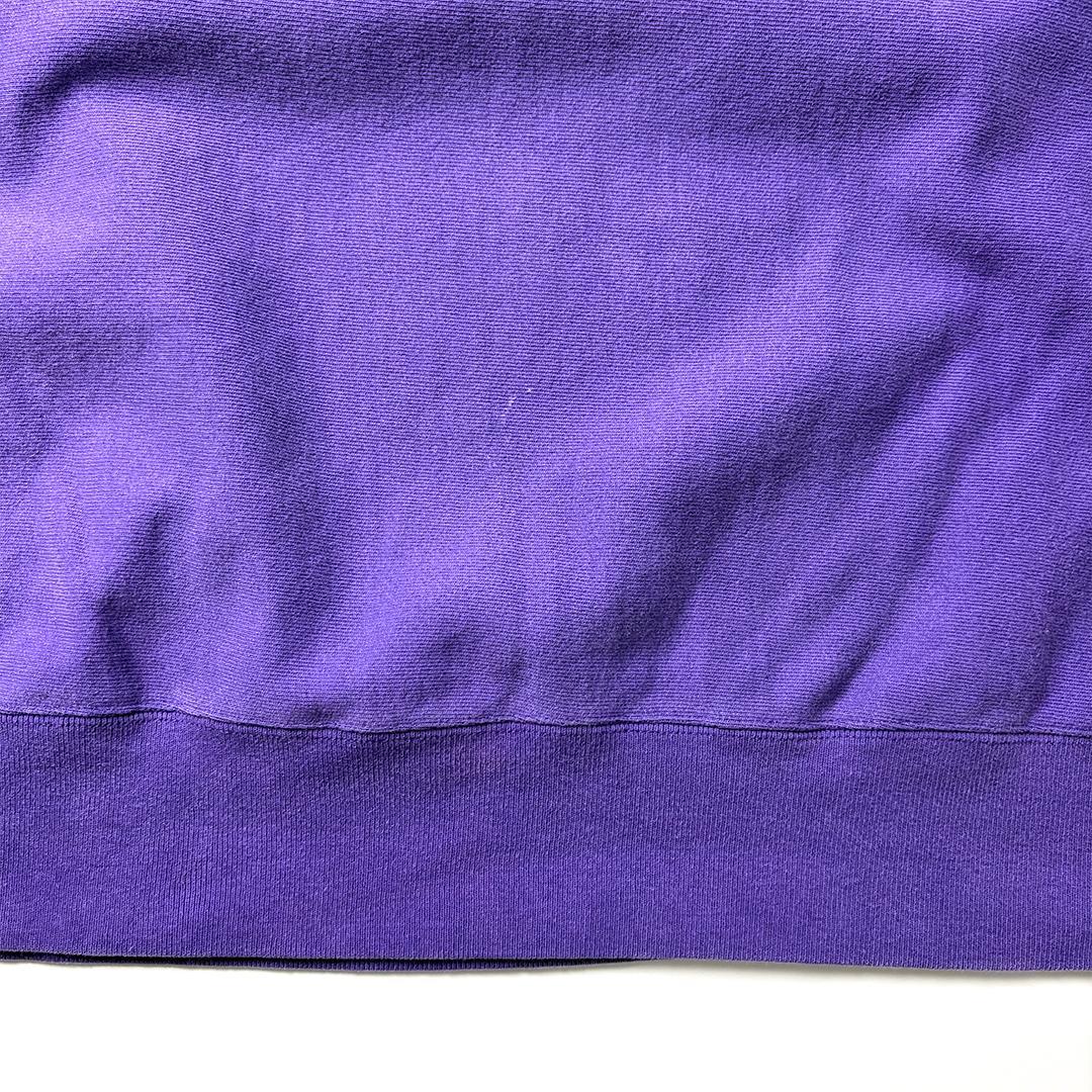 champion リバースウィーブ L パープル スウェット 無地 目あり