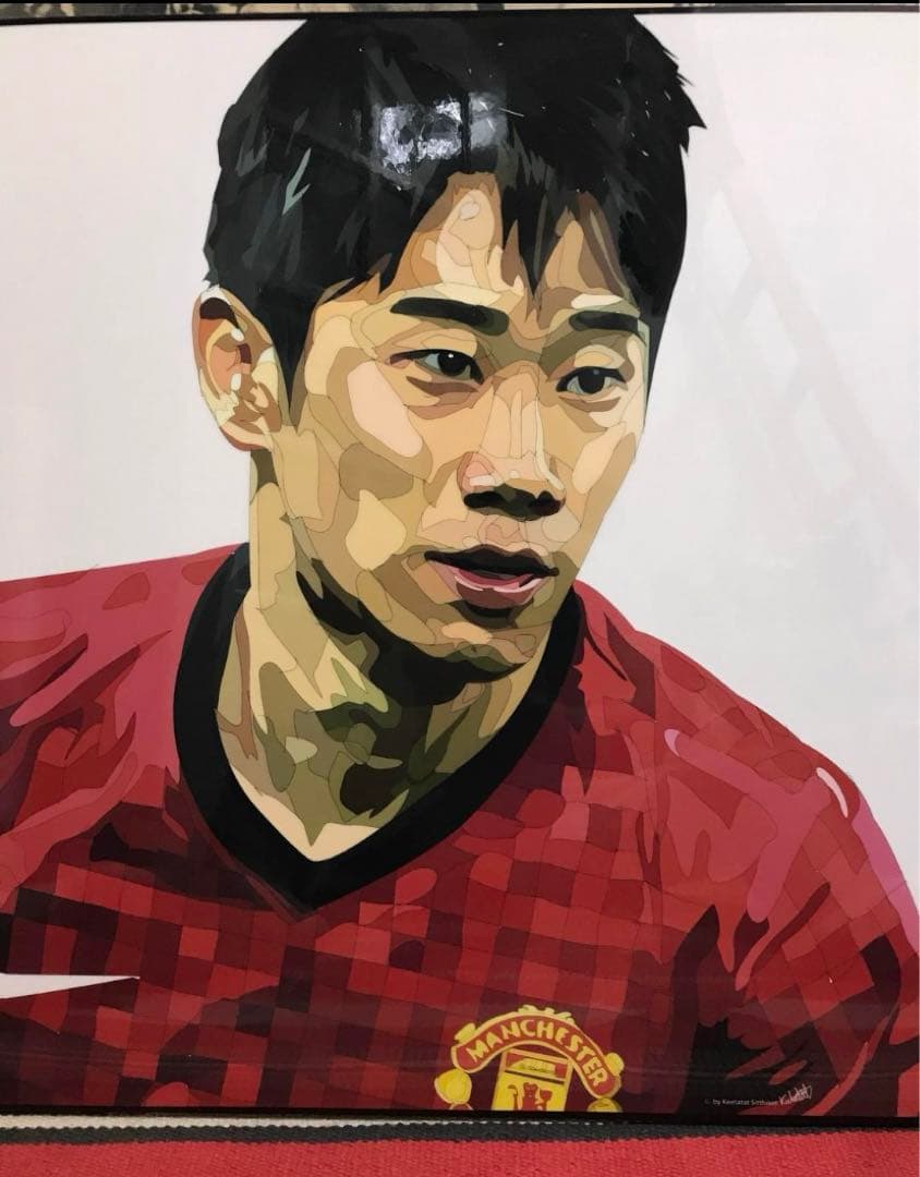 香川真司　アート　パネル　52cm 大サイズ　キータタット　シティケット