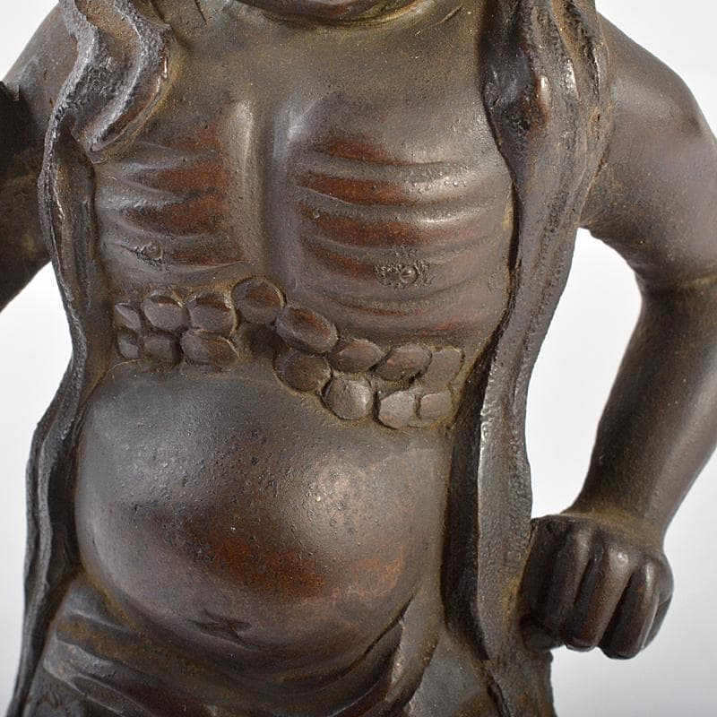 仏教美術　古銅　仁王像　金剛力士像　置物　H　R7416