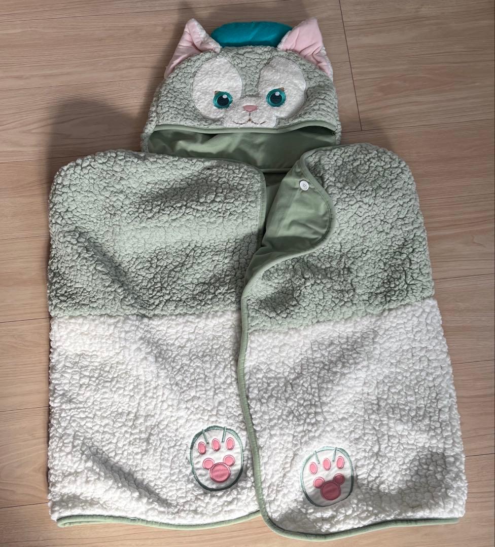 香港ディズニーランド　ジェラトーニ　もこもこフード付きブランケット