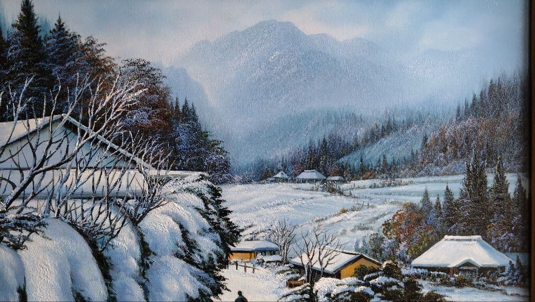 人見友紀　伝説の逃亡画家　油彩画　油絵　10号