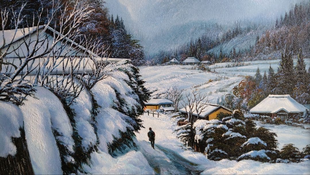 人見友紀　伝説の逃亡画家　油彩画　油絵　10号