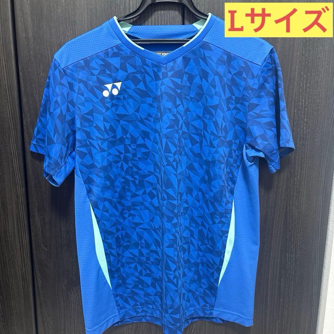 【希少・美品】YONEX バドミントン テニス ゲームシャツ L 日本代表 青