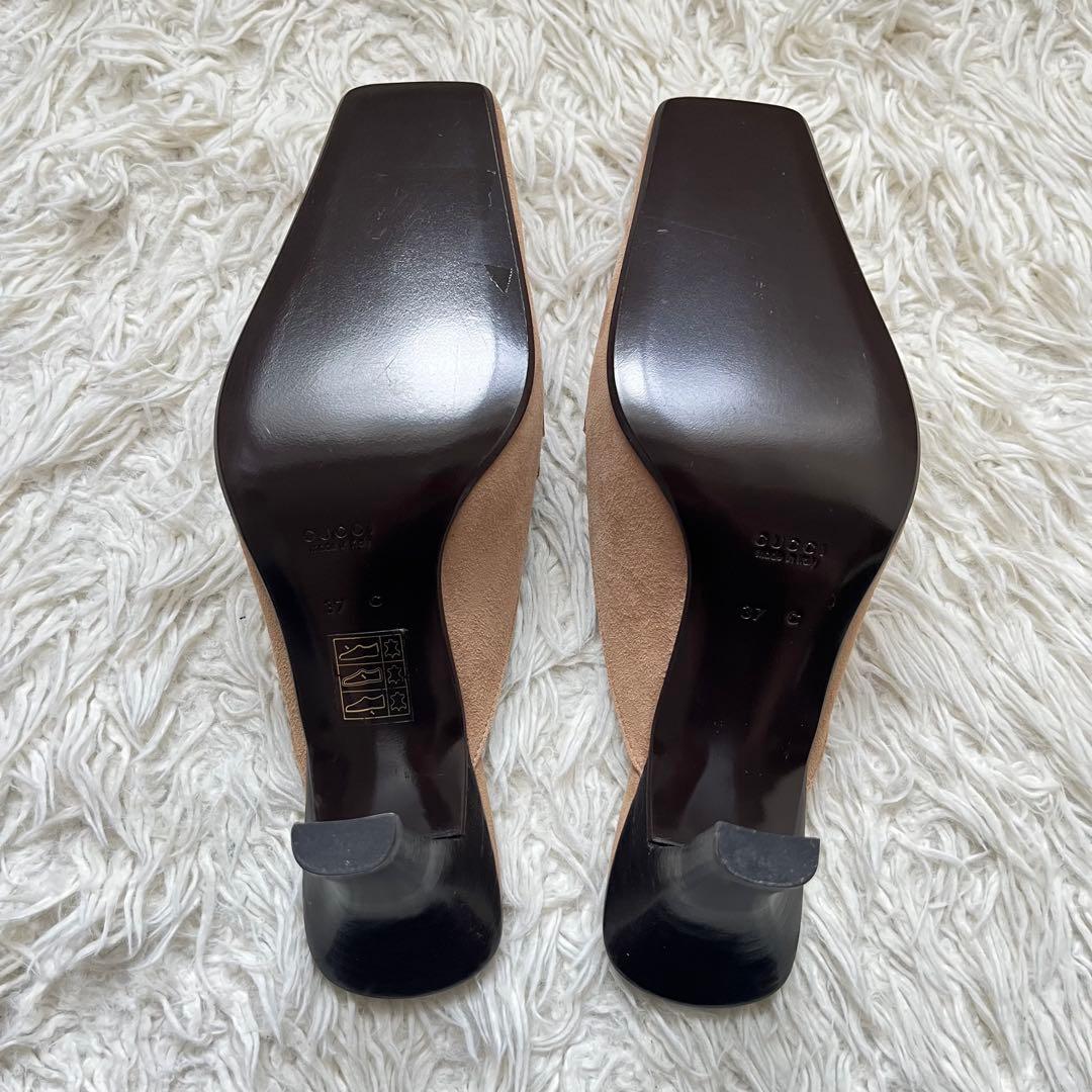 未使用級　GUCCI グッチ ミュール サンダル GG 24cm ベージュ