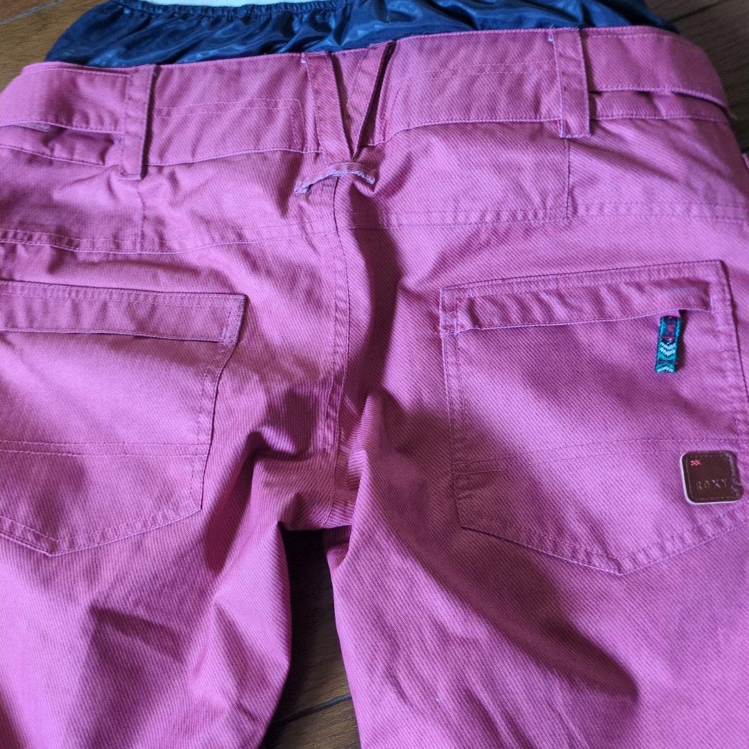 ROXY　スノボウェア　上下セット　Ｍ　総柄　ボタニカル　ワインレッド　ボルドー